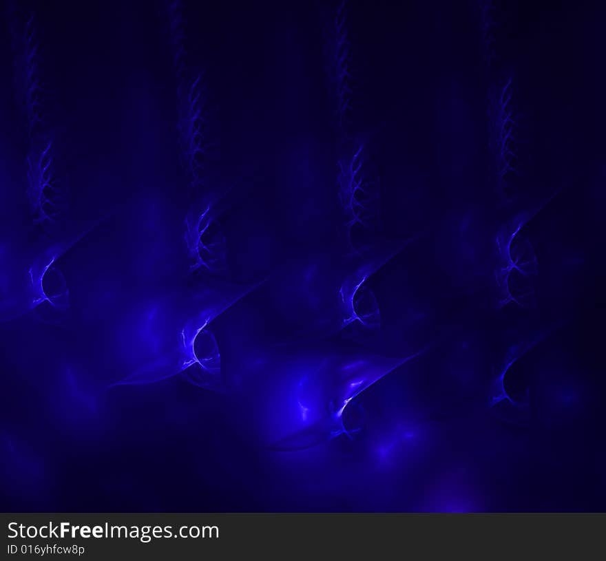 Blue light fractal background illustration