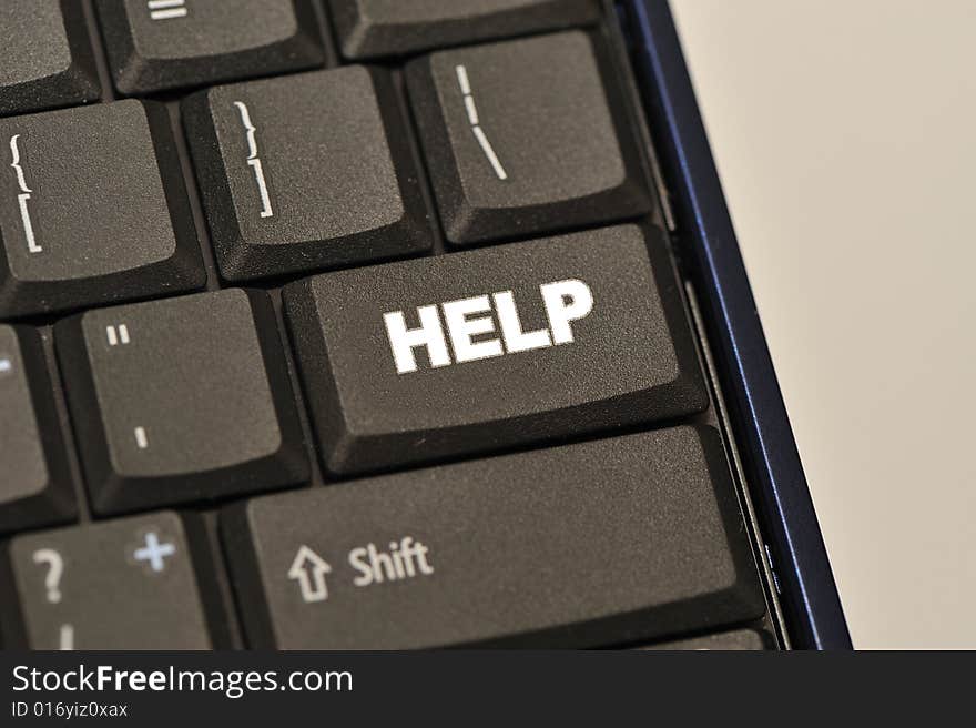 Help key on the laptop keyboard. Help key on the laptop keyboard