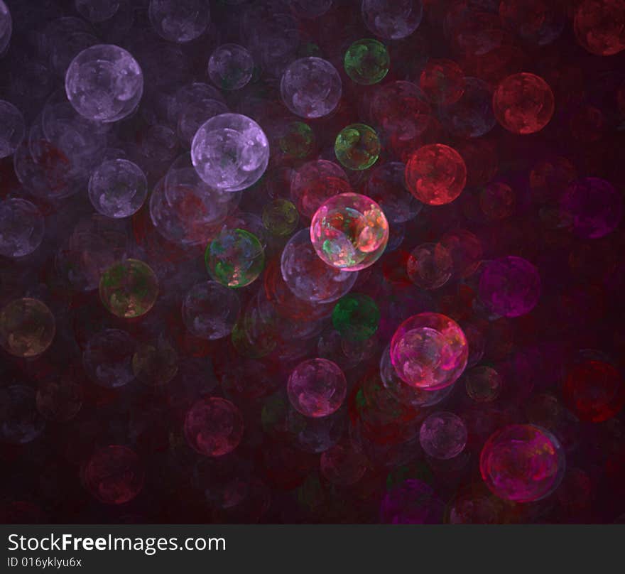 Fractal Image Of Colored Bubbles