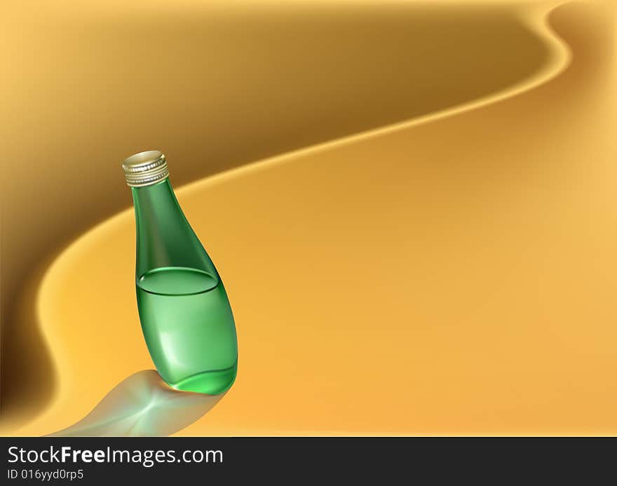 Bottle In Sand