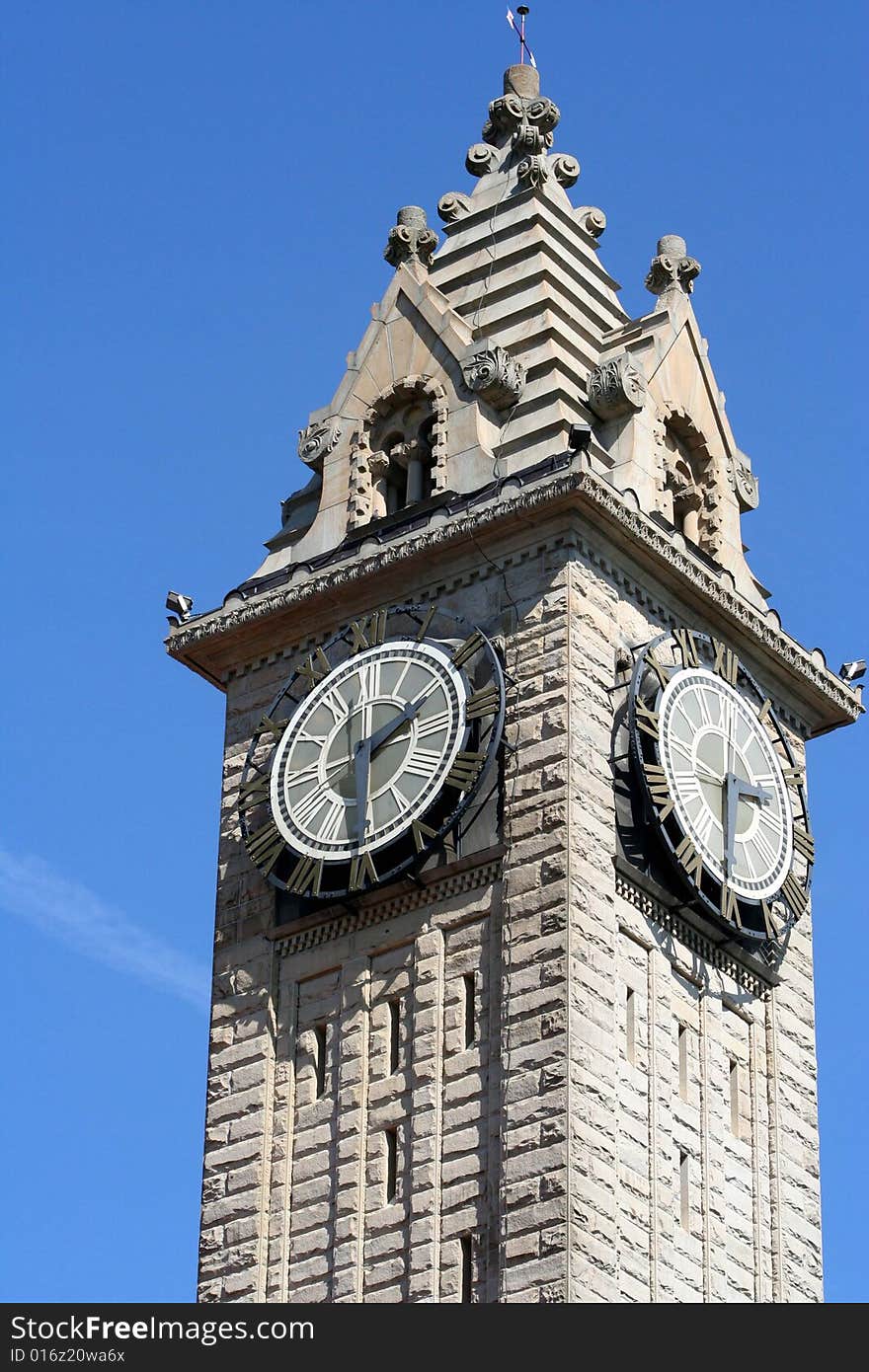 Image of church with a bright blue sky background. Image of church with a bright blue sky background