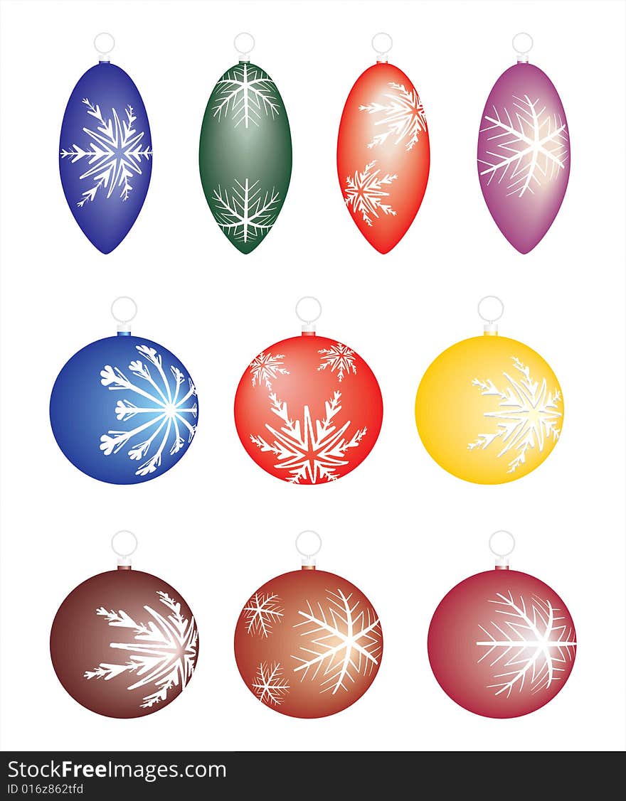 Christmas bulb with snowflakes