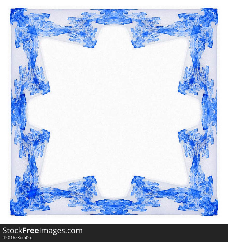 Blue frame fractal