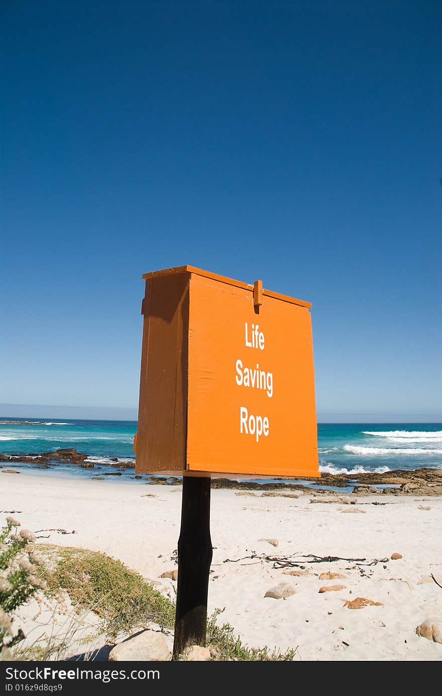 Safety equipment near the beach. Safety equipment near the beach