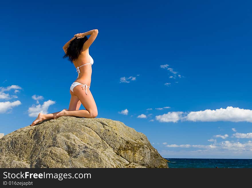 Woman relaxation in the beach