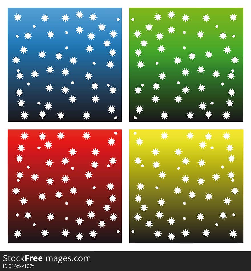 Multicolor backgrounds with little stars - illustration set for christmas design (with vector EPS format). Multicolor backgrounds with little stars - illustration set for christmas design (with vector EPS format)