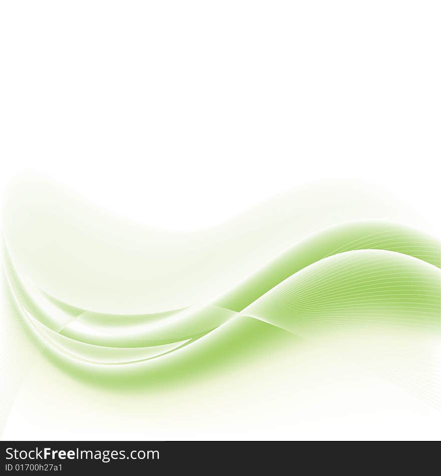 illustratin  green background design abstract white