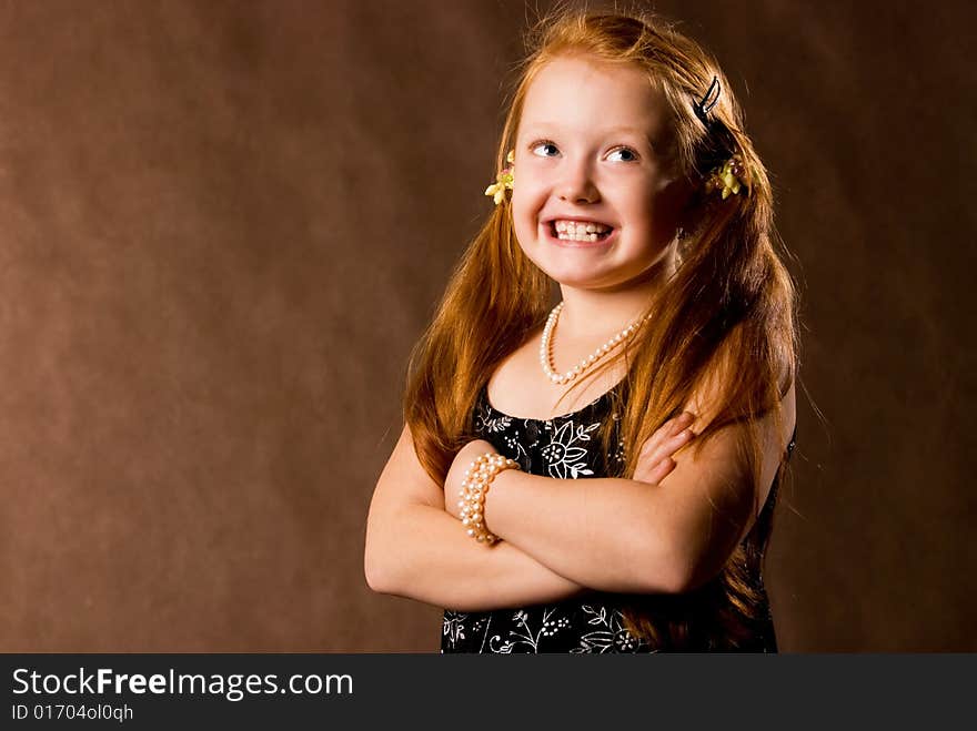 Confident smiling little girl