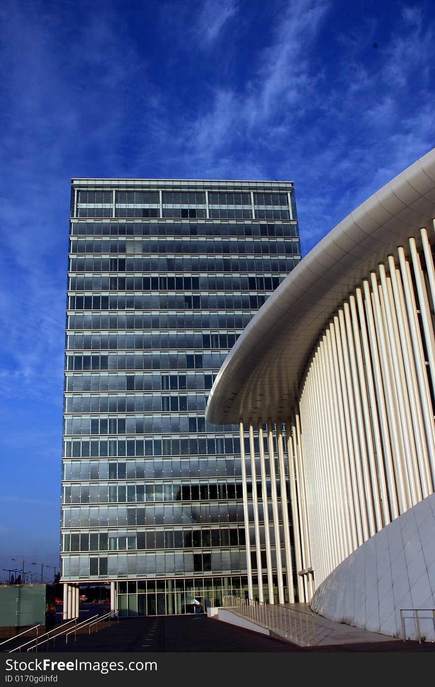 Tower block offices in Luxembourg. Tower block offices in Luxembourg