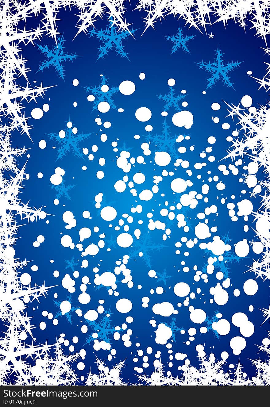 Christmas background with snowflakes