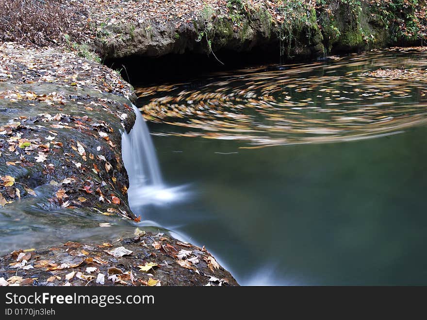 Vortex near a Water fall