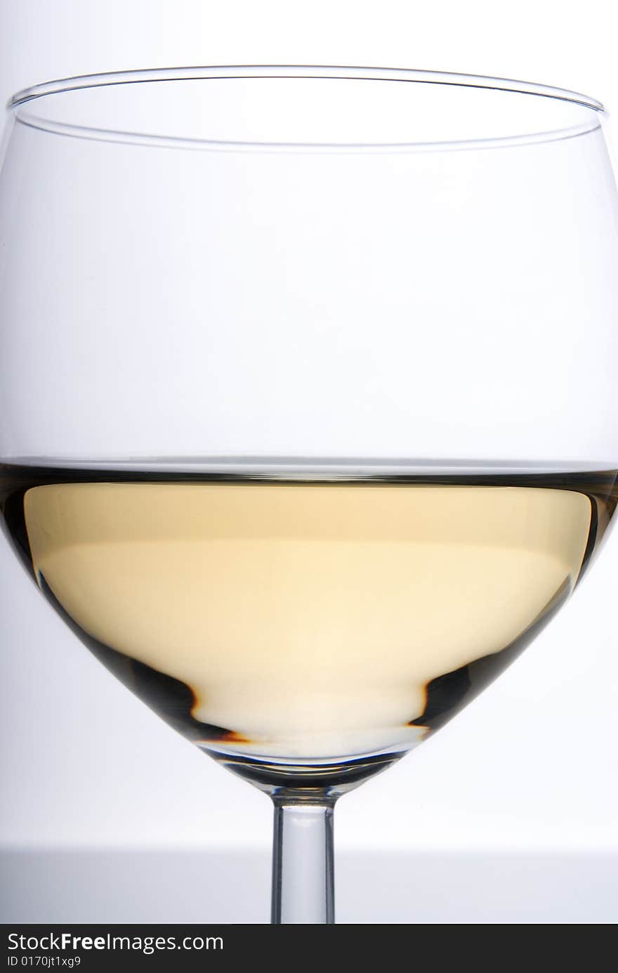 White Wine Glass Close Up