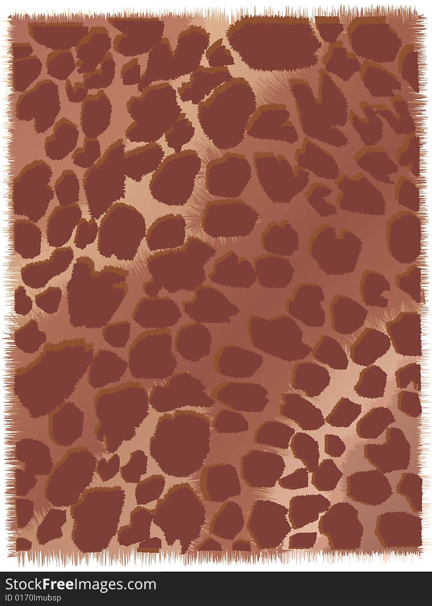 Drawing of leopard skin for use as a background