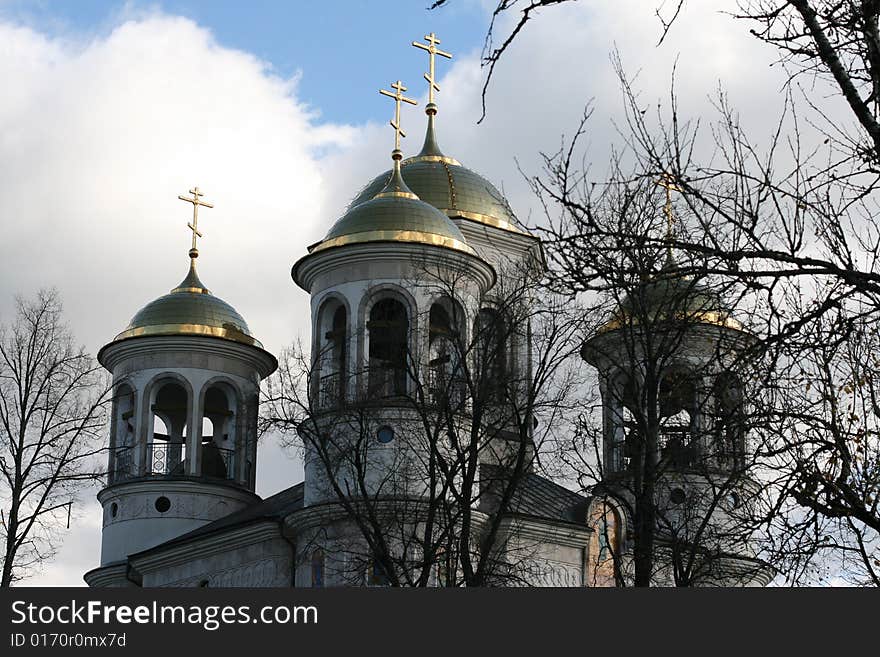 Zvenigorod monastery in Russian countryside