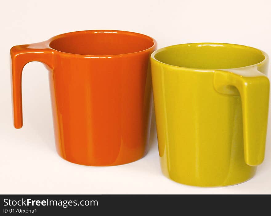 Two drinking cups.