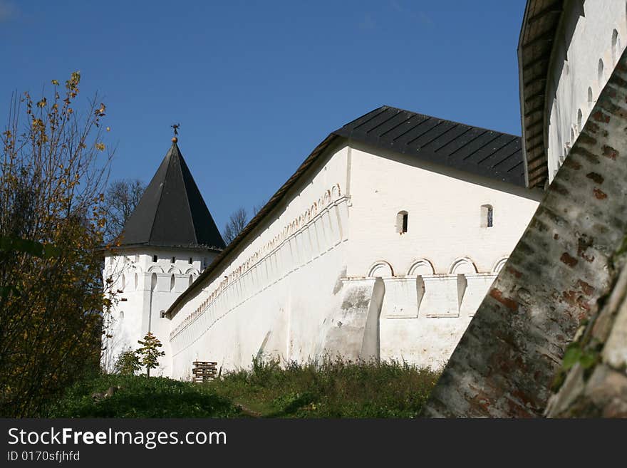 Zvenigorod monastery in Russian countryside