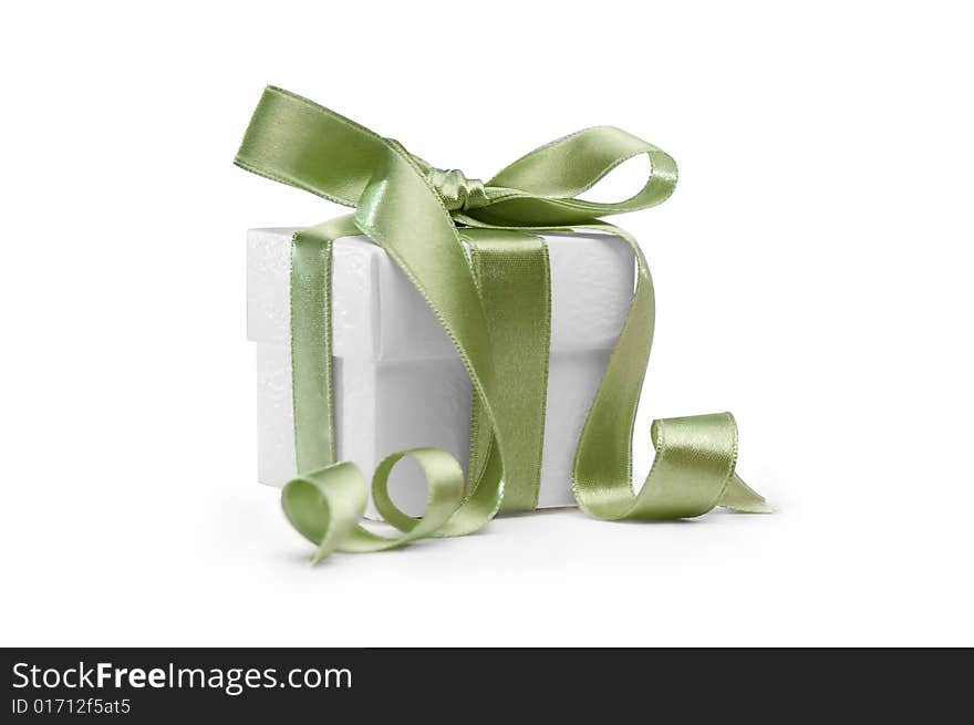 Present box isolated on white background