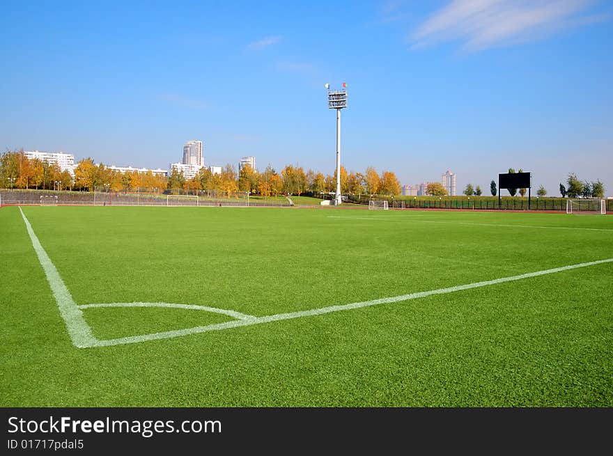 Stadium over a blue sky