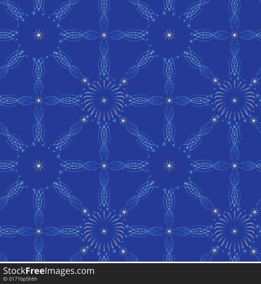 New Year Firework Dark Blue Seamless