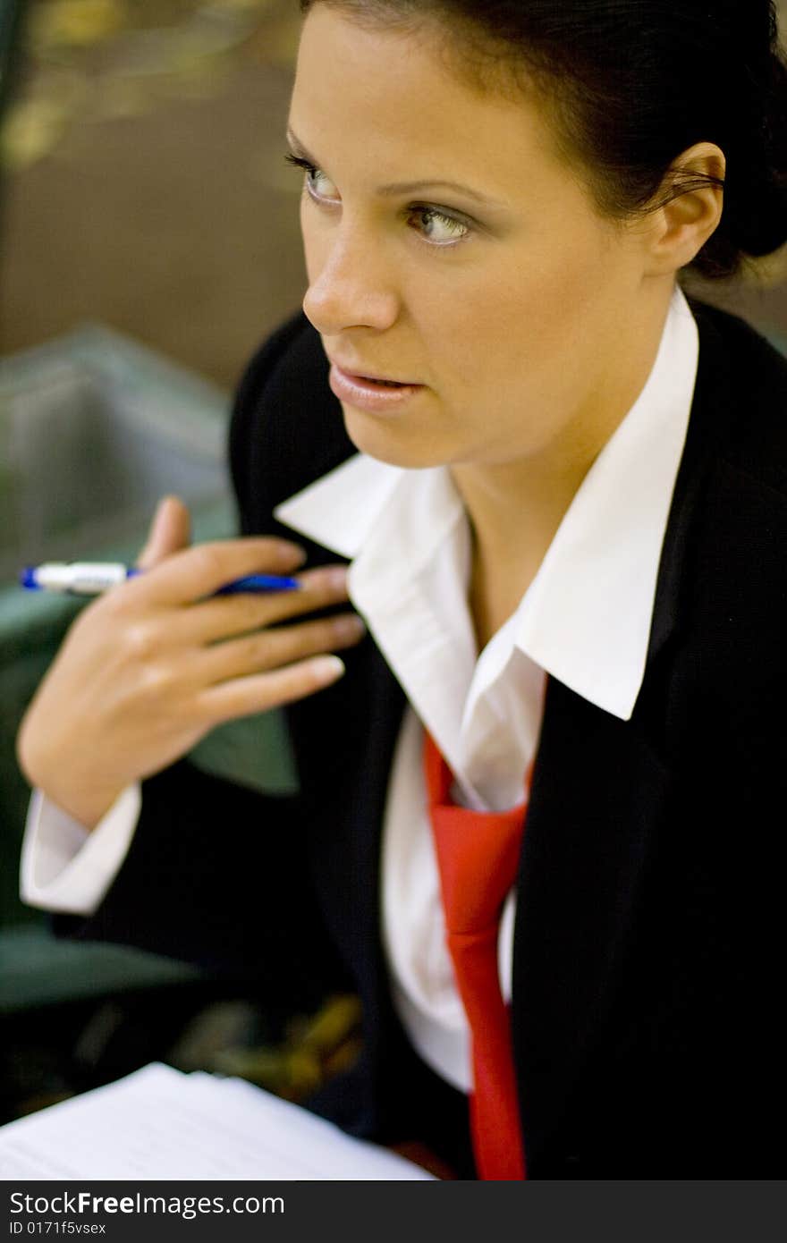 Businesswoman With Documents