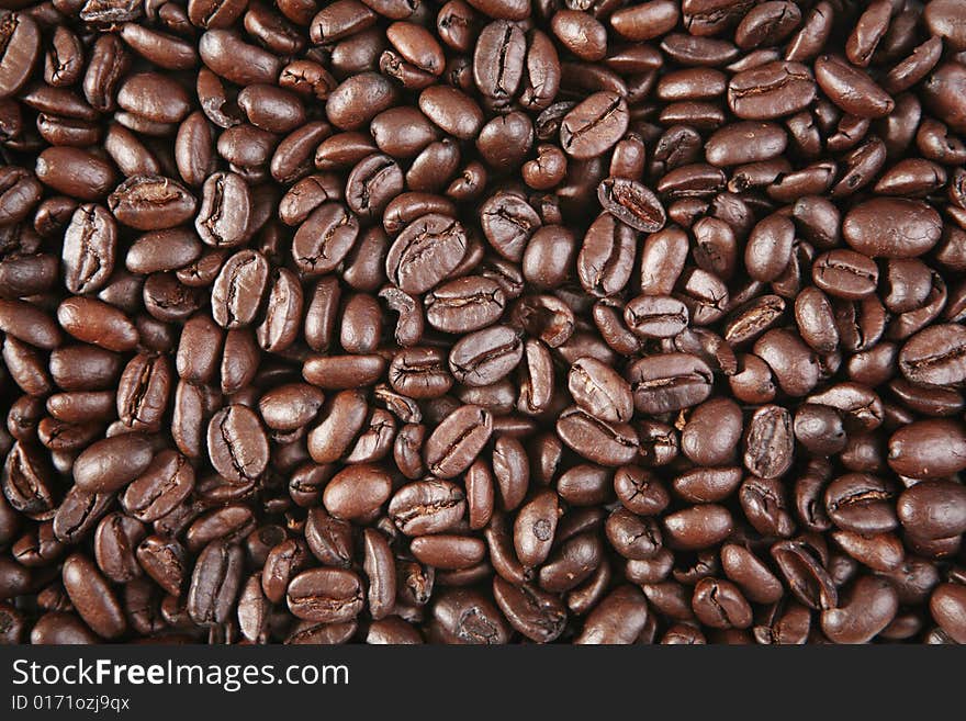 Background made of coffe beans. Background made of coffe beans.