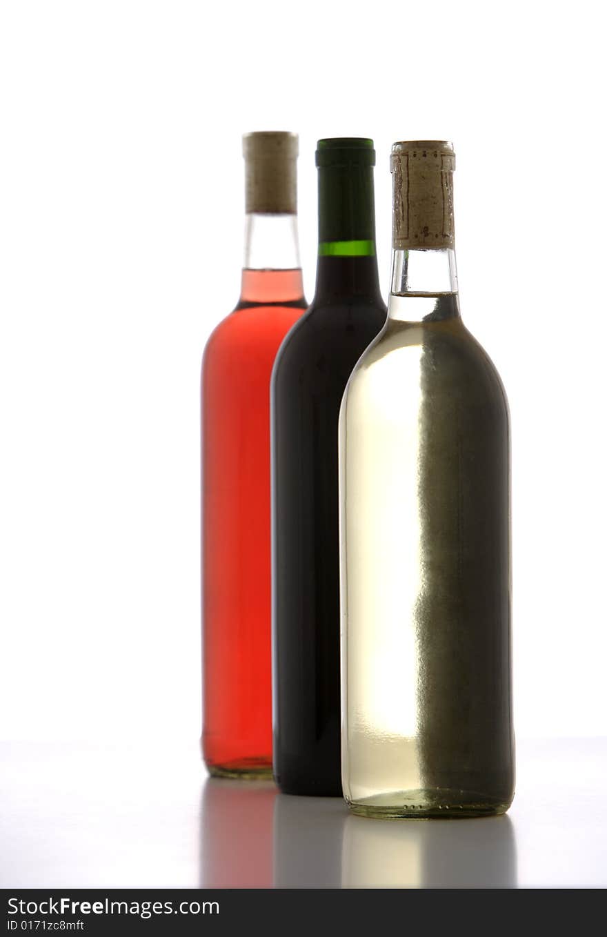 Three WIne Bottles