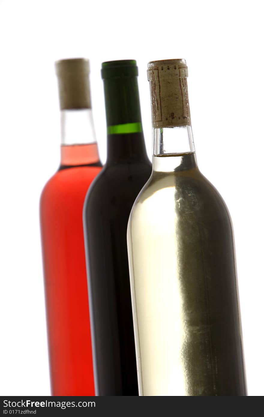 Three WIne Bottles