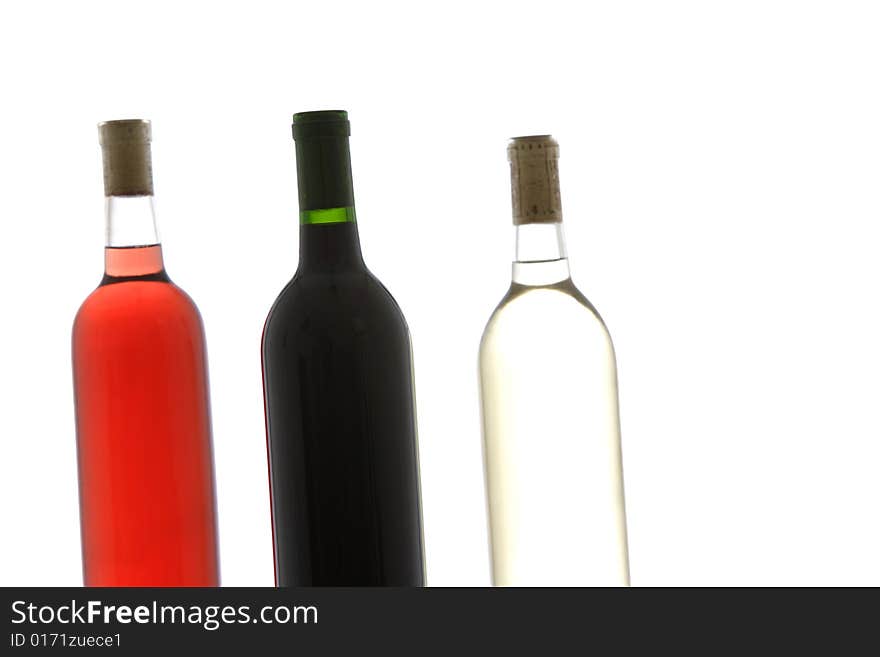 Three WIne Bottles