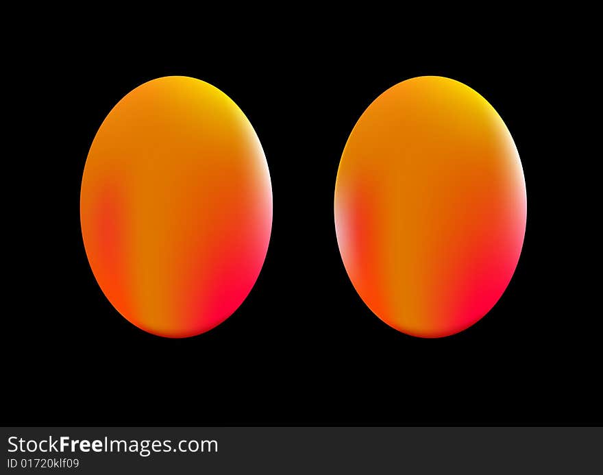 Colorful eggs in black background vector