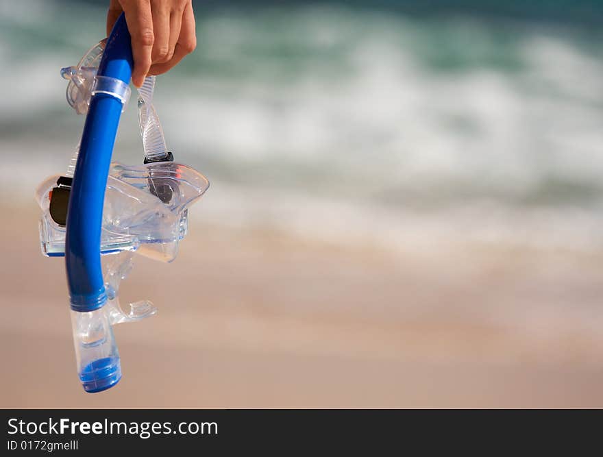 Woman Holding Snorkeling Gear