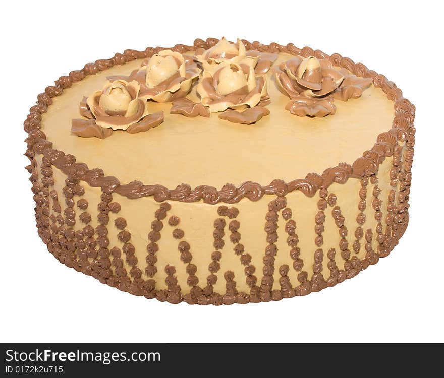 Cake with condensed milk (Objects with Clipping Paths). Cake with condensed milk (Objects with Clipping Paths)