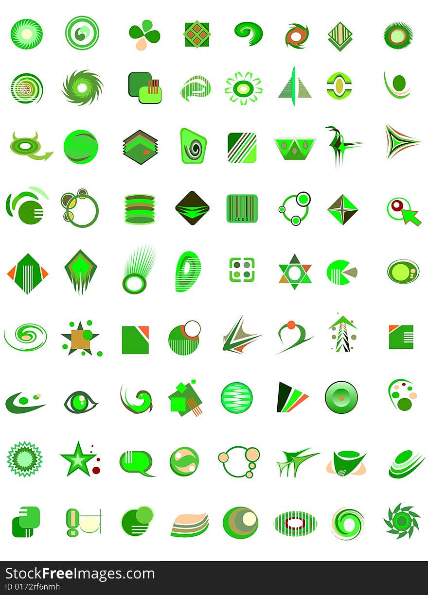 Set of 72 icons and design-elements vector