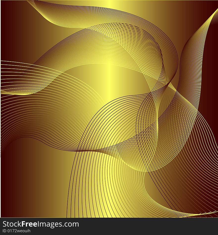 Abstract golden background, vector illustration