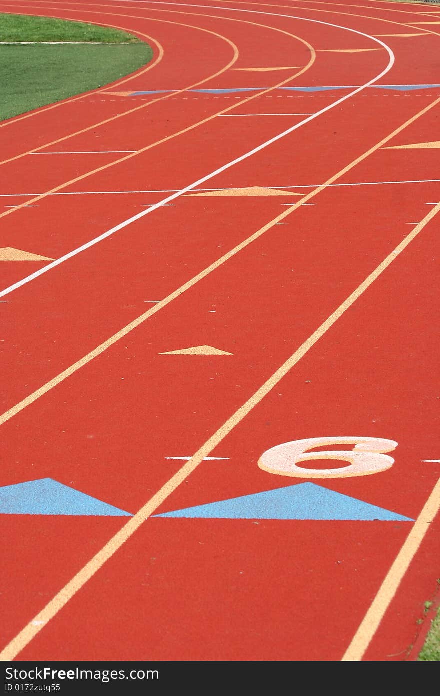 Red running track