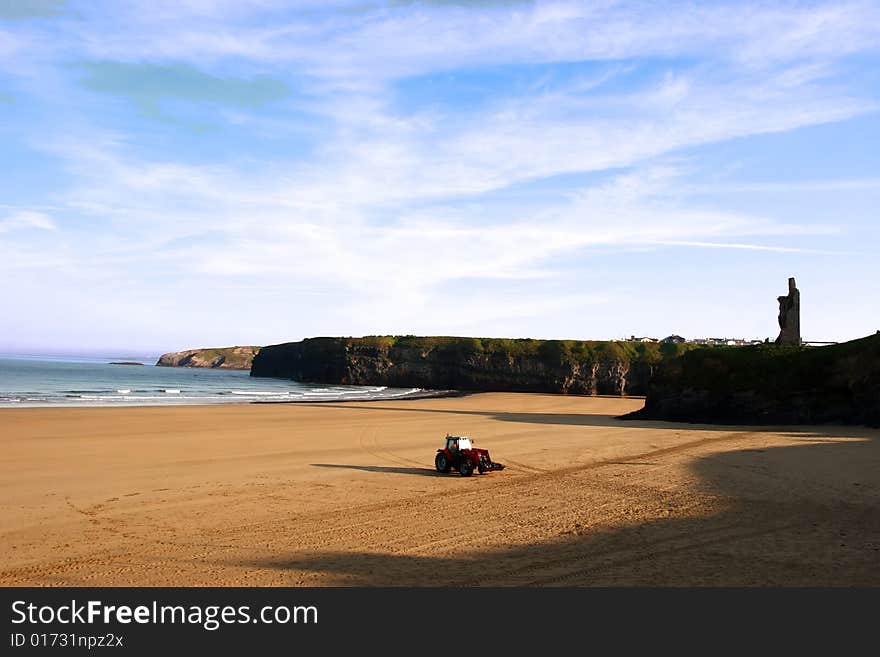 Beautiful ballybunion beach in kerry ireland after the morning clean up. Beautiful ballybunion beach in kerry ireland after the morning clean up