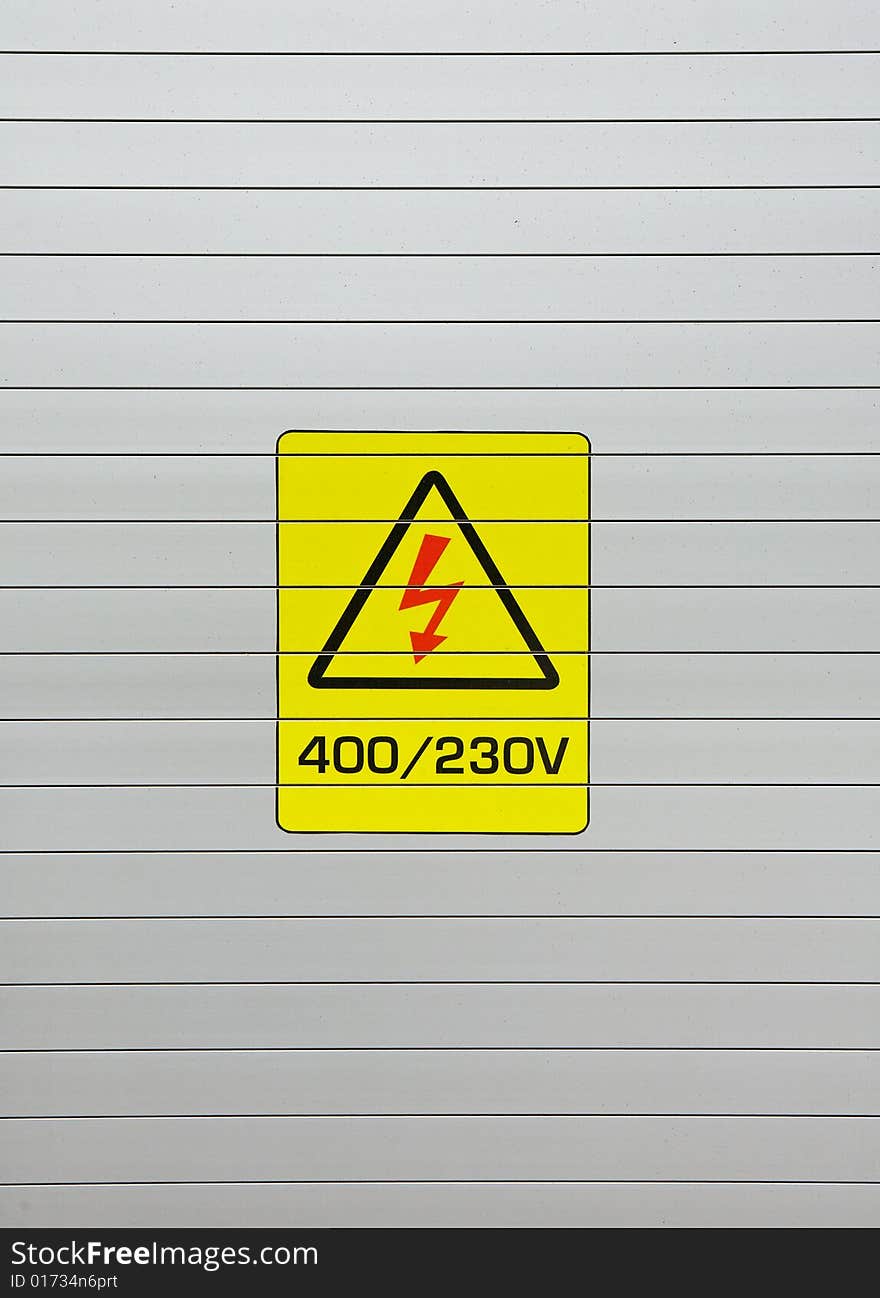 Sign of flash from electricity equipment