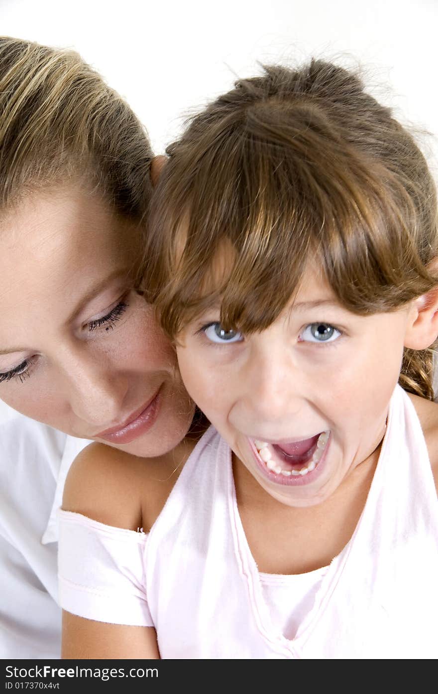 Happy mother and daughter