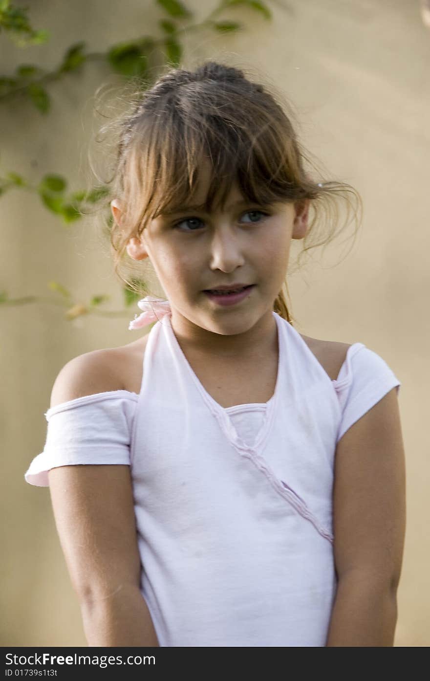 Girl posing in style on natural background. Girl posing in style on natural background