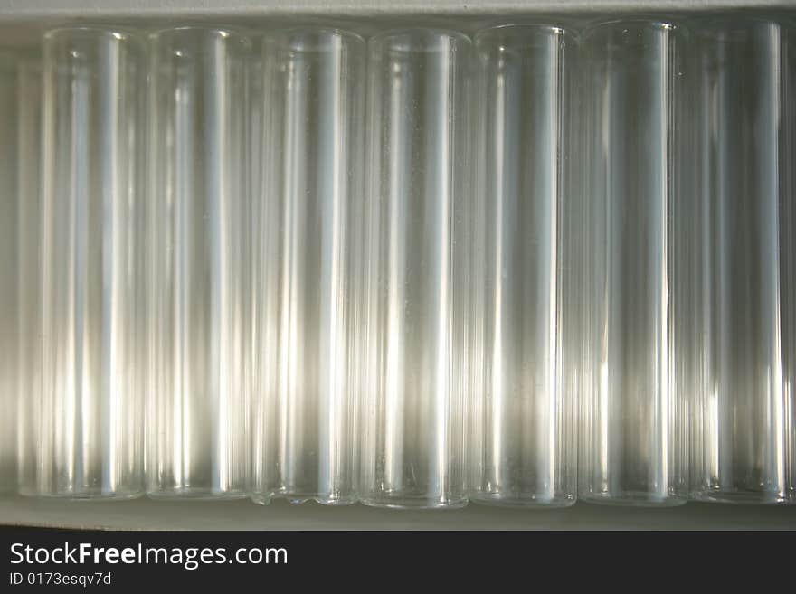 Glass wall from test-tubes