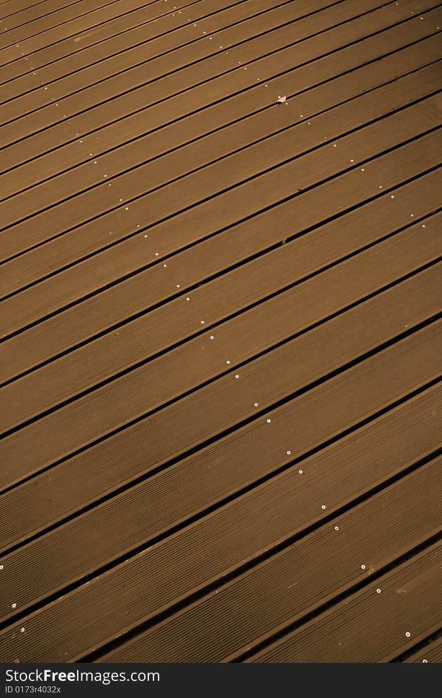 Floor made of brown boards.