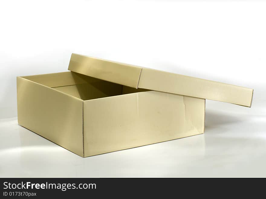 Grey cardboard box. Empty box. Grey cardboard box. Empty box.