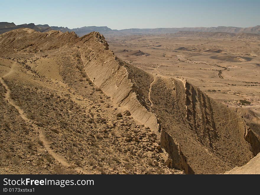 Rough mountains landscape of the Israeli Negev Desert