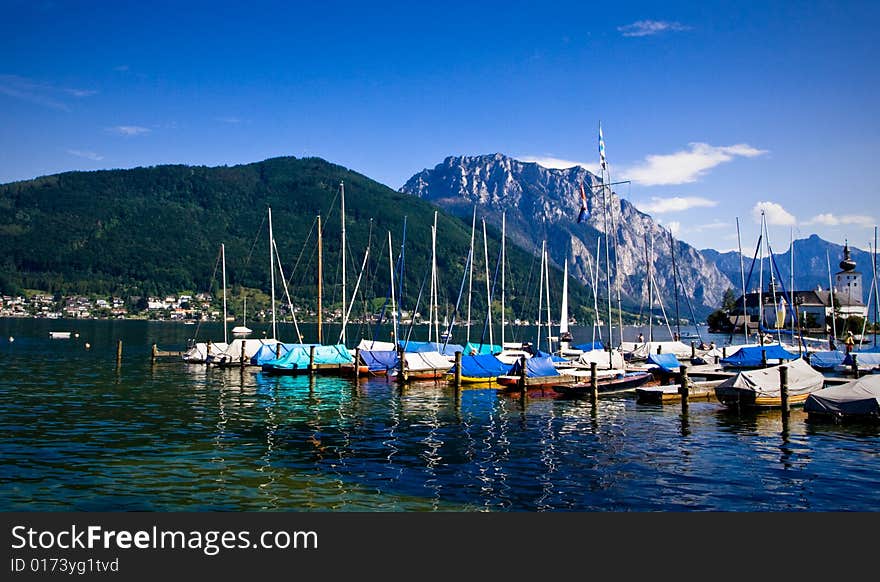 Sailing club on the Alpine lakes (Austria). Sailing club on the Alpine lakes (Austria)