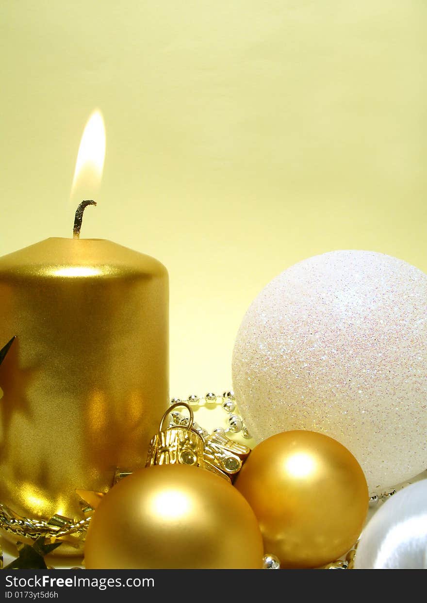 Gold Christmas still life