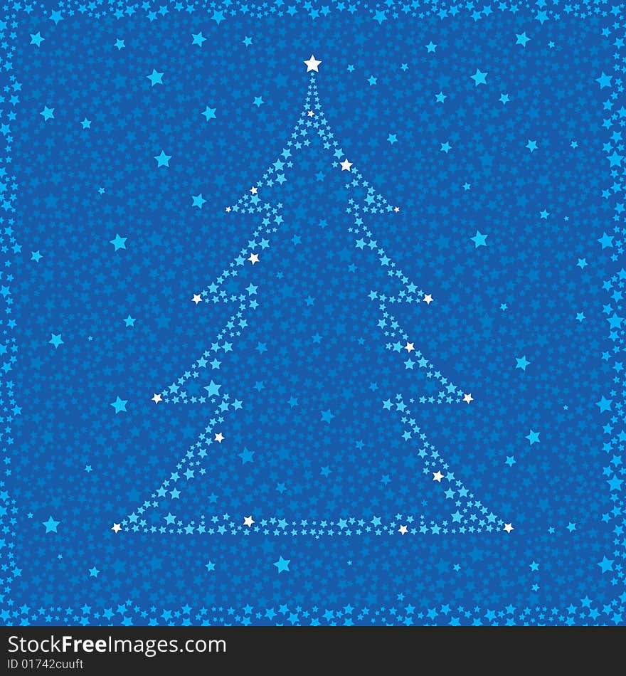 New Year christmas tree seamless background