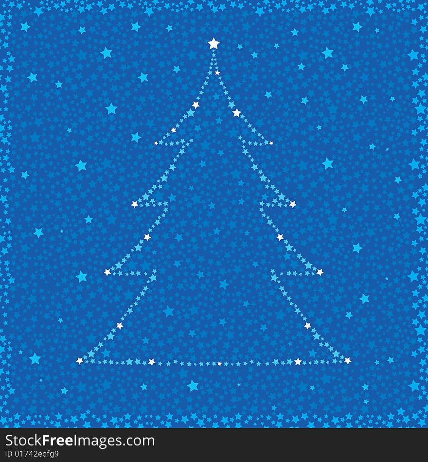 New Year christmas tree seamless background