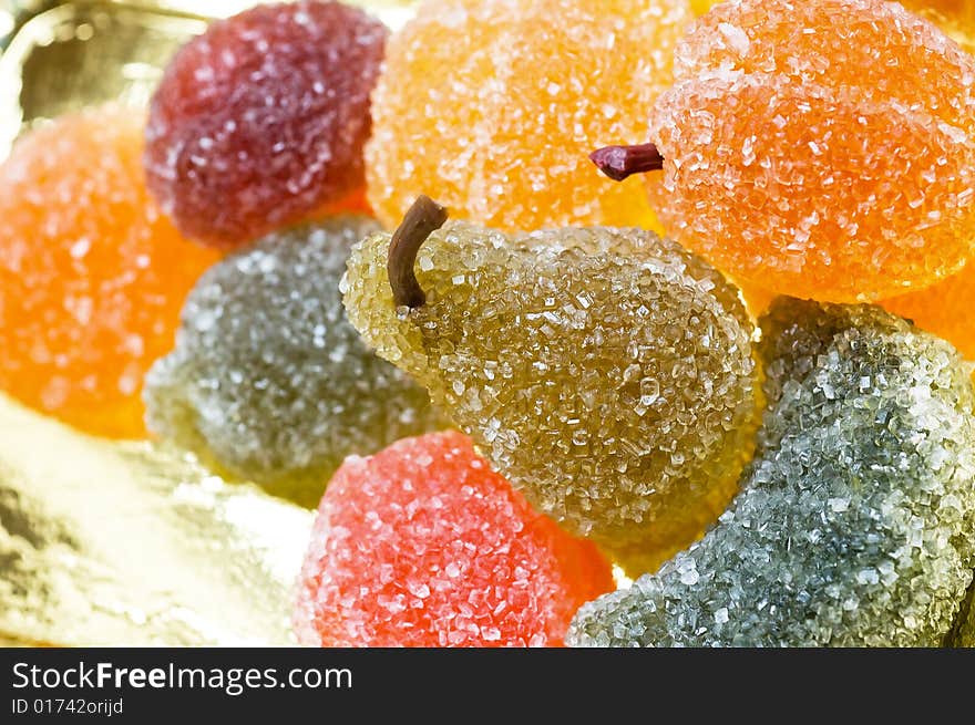 Colorful Jelly Fruit Shape