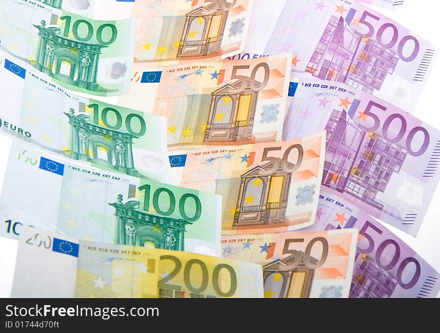 European currency banknotes