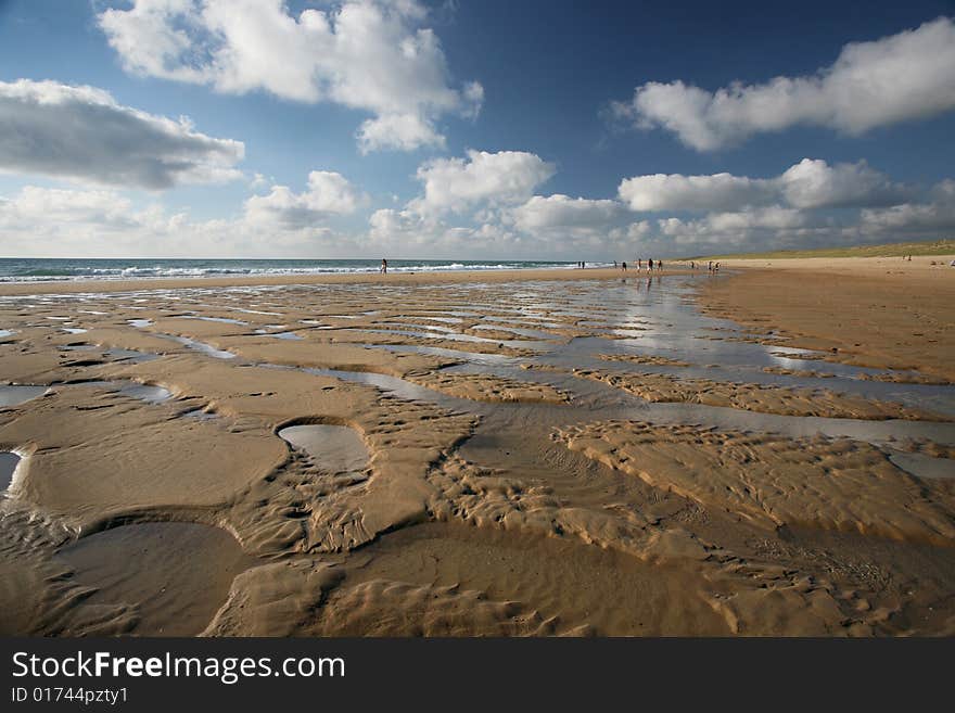 Landscape of the Atlantic shore in France. Landscape of the Atlantic shore in France