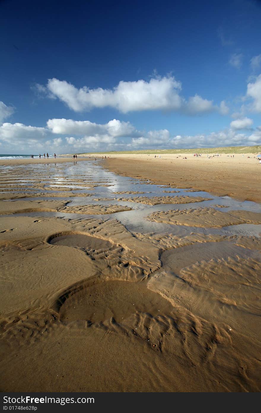 Landscape of the Atlantic shore in France. Landscape of the Atlantic shore in France